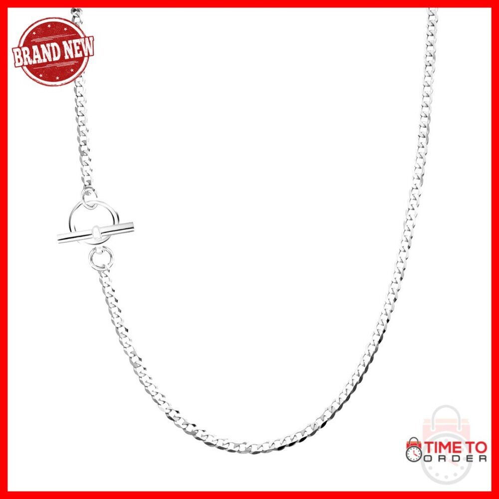 Sterling Silver Lariat Y Necklace Adjustable Toggle Clasp 20 Inches